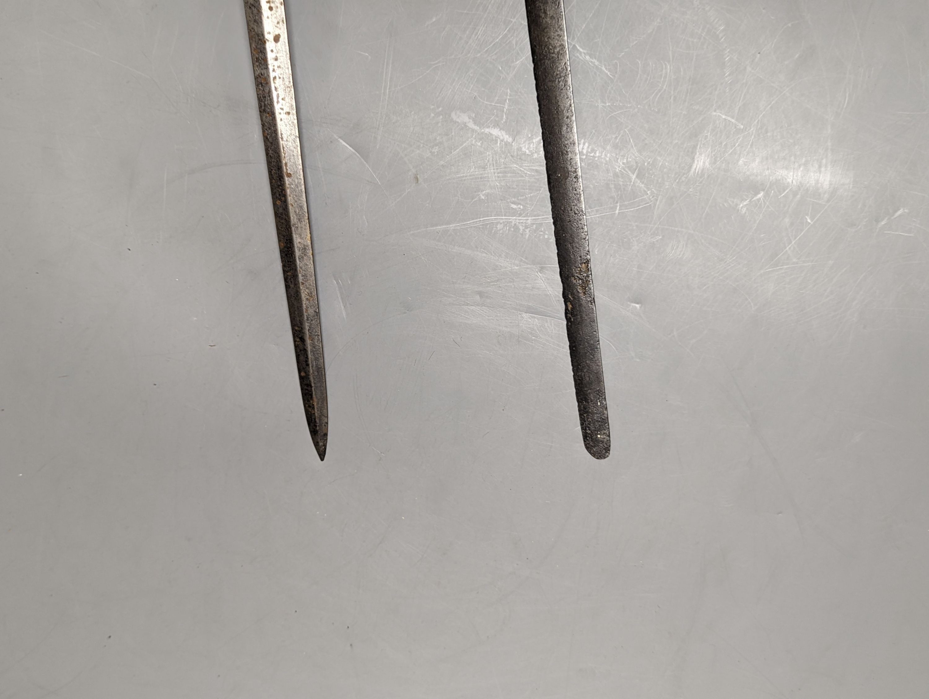 A 19th century Czech practice sword and a dress sword
